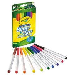 Crayola Super Tips Markers, 10 Assorted Washable Markers, Sold as 2 Pack