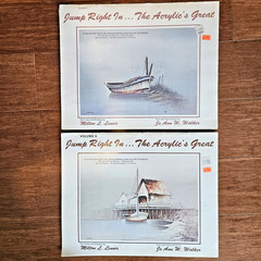 Vtg Jo Ann Walker Jump Right In The Acrylics Great Volume I and II with Patterns