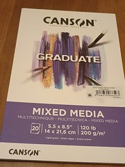Canson Graduate Mixed Media Pad, Foldover, 5.5×8.5 inch, 20 Sheets