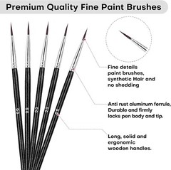 10/60 Pcs Very Small Paint Brushes Fine Tip for Nail Art Model Craft Painting