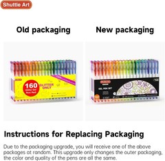 Ultimate 160 Color Glitter Gel Pens with Refills – For Art, Journaling & Crafts