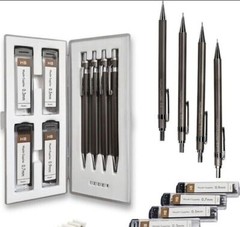 MozArt Mechanical Pencil Set with Case – 4 Sizes: 0.3, 0.5, 0.7 & 8 Piece