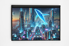🌌 SketchMode “Neon Whale City” A5- 8.2 x 5.6 Sketchbook – Art Journal