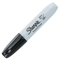 Sharpie Permanent Markers | Chisel Tip | Black | 2 1 Count (Pack of 2), black