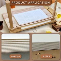 Wooden Bookbinding Sewing Frame Kit – DIY Book Binding Tools & Punch Guide for H