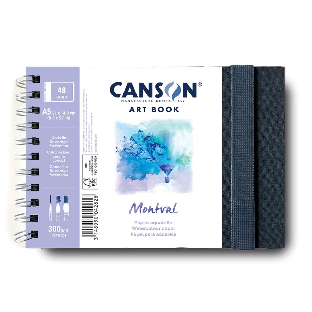 Art Book Watercolor Paper Notebook 8.3×5.8 inch White Pages Artist Sketching