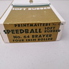 Vintage Printmasters SPEEDBALL Soft Rubber No. 64 Brayer 4 Inch Roller