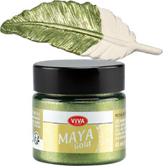 Maya Gold (Avocado) 1.52 Fl Oz – Shiny Metallic Acrylic Paint for Creative Works
