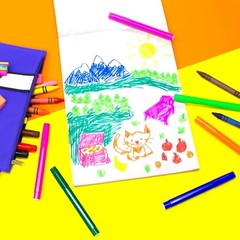 4 Pack Drawing Scribble Pad Doodle Coloring Paper Art Craft Kids 50 Sheet
