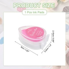 Rose Red Pigment Ink Pads for Stamps Embossing Craft Card Making, 2 x 1.3 Inch