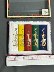 Set of 5 vtg Japan China DRAGON Calligraphy drawing INK STICKS New in box 1960s
