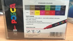 Uni POSCA PC-1M Water Based Permanent Paint Markers Standard Colours Set of 16