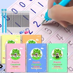 Magic grooved Writing Practice Books Great for Beginners, 5 Books, 2 pens, 2 …