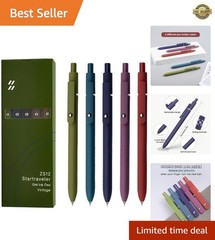 Stylish 0.5mm Black Gel Pens with Soft Grip – 5 Pcs for Journaling & Note-Taking