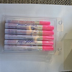 6 Marvy Uchida DecoColor Glossy Oil Based Paint Markers 1 Fine & 5 regular