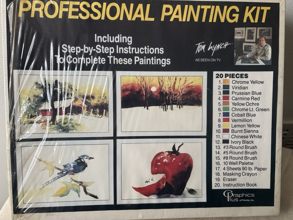 Vintage Sealed Tom Lynch 20-Pc Professional Painting Kit