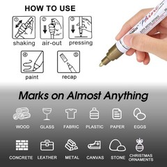 Quality Black Paint Pen Set – Non-Toxic, Quick-Drying & 2 Count