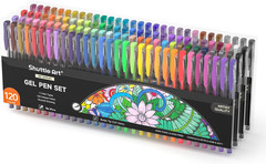 120 Unique Colors (No Duplicates) Gel Pens Gel Pen Set for Adult Coloring Books