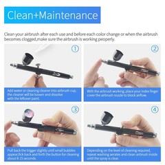 Dual Action Gravity Feed 0.3mm Gun Spray Airbrush Nail Art Paint Tattoo Tool Kit