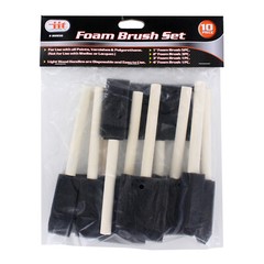 IIT Assorted Foam Craft Brush Set with Light Wood Handles, Set of 10
