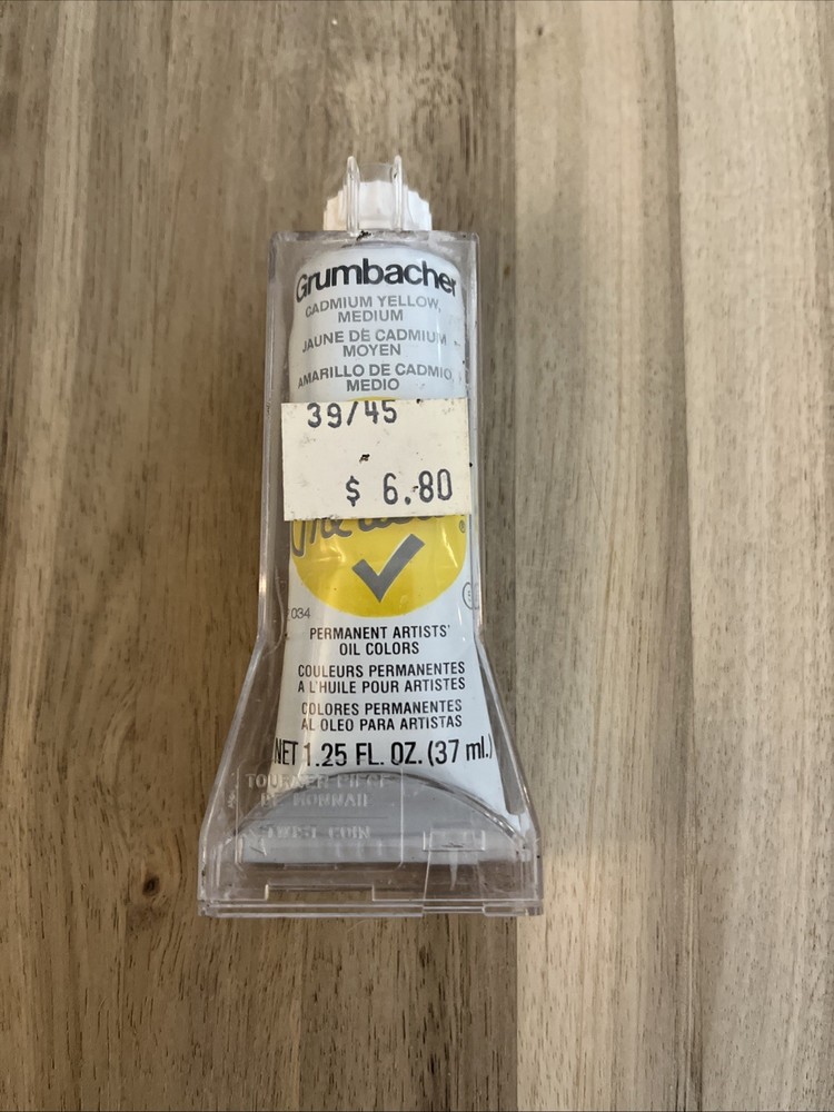 VTG Grumbacher CADMIUM YELLOW Medium P034 Pre-Tested Artists Oil Paint