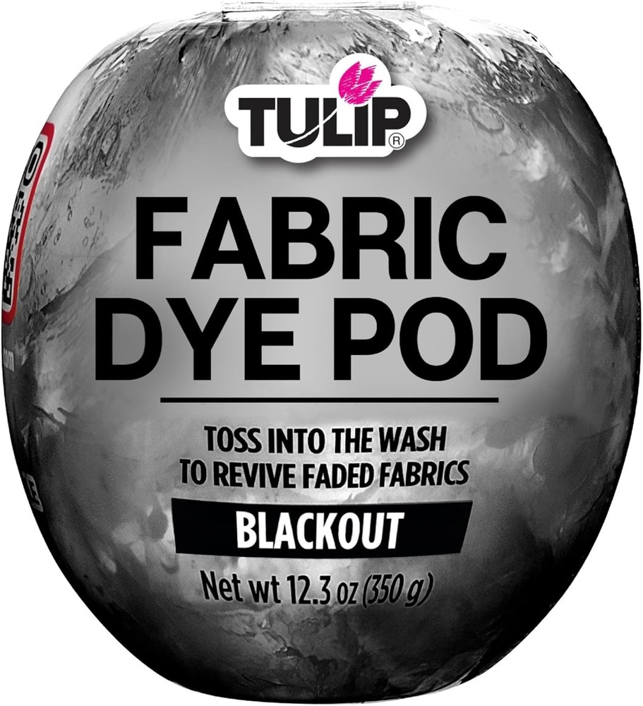 Tulip Fabric Dye Pod Blackout (Black), Permanent for Clothes and