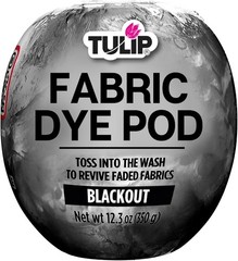 Tulip Fabric Dye Pod Blackout (Black), Permanent for Clothes and