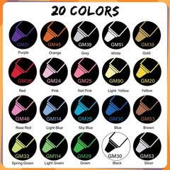 Acrylic Paint Pens 20 Colors Dual Tips Waterproof Non-Toxic Odorless Markers