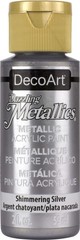 DecoArt Dazzling Metallics 2-Ounce Shimmering 2 Fl Oz (Pack of 1), Silver