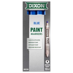 Medium Tip Industrial Paint Markers, Box of 12, Blue Color
