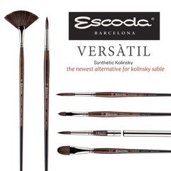 Versatil 1549 Series Artist Paint Brush Short Handle Rigger Size 2 Acrylic