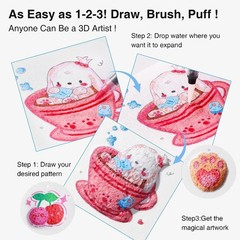 Puff Paint Kit 75 Pcs 3D Magic Foam Texture Painting RuiHawk