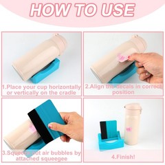 Silicone Cup Cradle for Tumblers,2 Pack Tumbler Holder for Crafts with Built-…