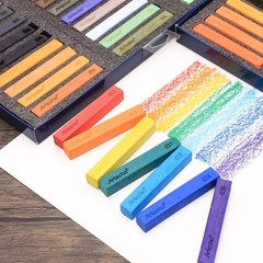 72pcs Soft Pastels Set – 70 Colors + 4 Fluorescent, Black & White Chalk for Draw