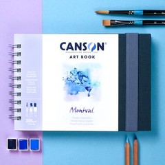 Art Book Watercolor Paper Notebook 8.3×5.8 inch White Pages Artist Sketching