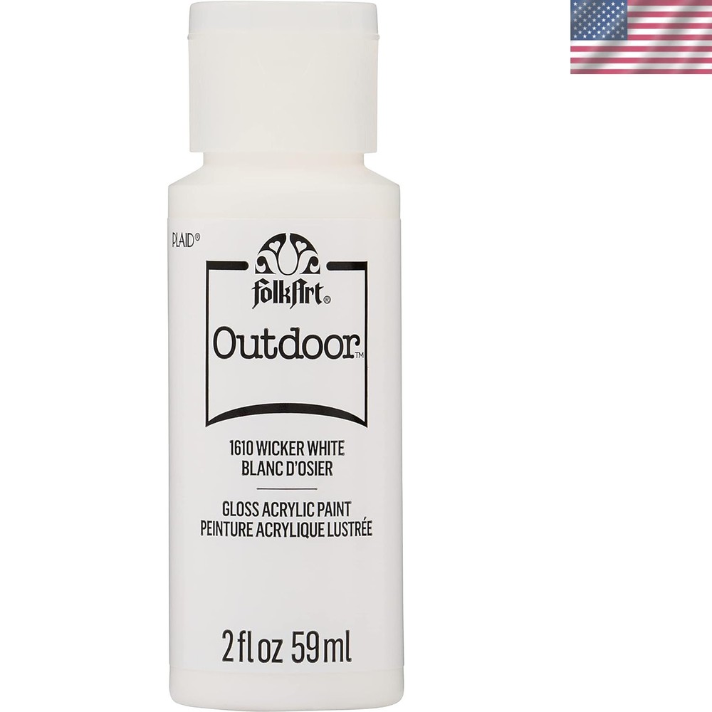 Outdoor Acrylic Paint in Assorted Colors 2 Ounce, Wicker White