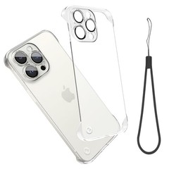 Frameless Phone Case Compatible with Clear iPhone 15 Pro Transparent Clear