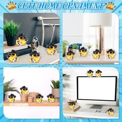 Cowboy Hat RubberDuck – Rubber Duck Accessories with Hat, Glasses Painting Duck
