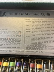 Vintage F Weber Co Petite Oil Sketching Outfit Art Paint In Box Tubes Untested