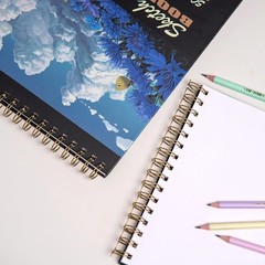 OparaArts Sketch Book 8X11 Inch, Spiral Bound Pad, 50 Sheets blue
