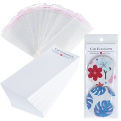 100PCS Car Coaster Packaging for Selling, Sublimation Blanks Car Coasters Car…