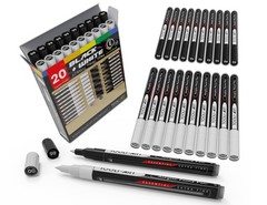 TOOLI-ART Black And White Acrylic Paint Markers Paint Pens Set For Rock Paint…