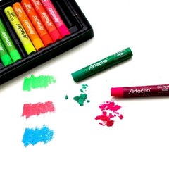 72pcs Neon Oil Pastels Set Of 12 Colors 6 Packs Soft Oil Pastels For Art Paintin