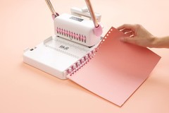 Pink Cinch Book Binding Machine by We R Memory Keepers Punches Perfect Holes