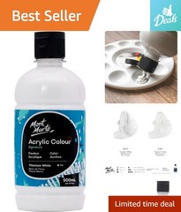 High Viscosity Titanium White Acrylic Paint, 16.9oz – Perfect for All Surfaces