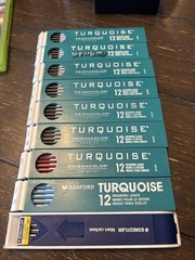 Prismacolor Premier Turquoise Drawing 12 Leads HB, 2H,6H, 4B , 2B 2375 Lot Of 9