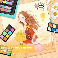 Art Supplies, 150-Pack Deluxe Wooden Art Set Crafts Drawing Painting Kit with 1