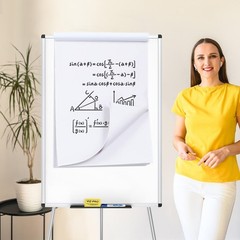 Portable Whiteboard Easel, 36×24 Inches, Height Adjustable