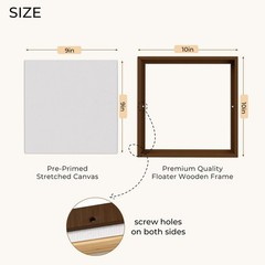 Hansilk Framed Canvas Blank 10X10 For Painting Ready-To-Hang Diy Wall Art