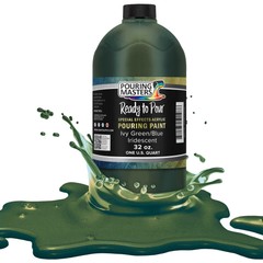 Ivy Green/Blue Iridescent Special Effects Pouring Paint – Quart Bottle